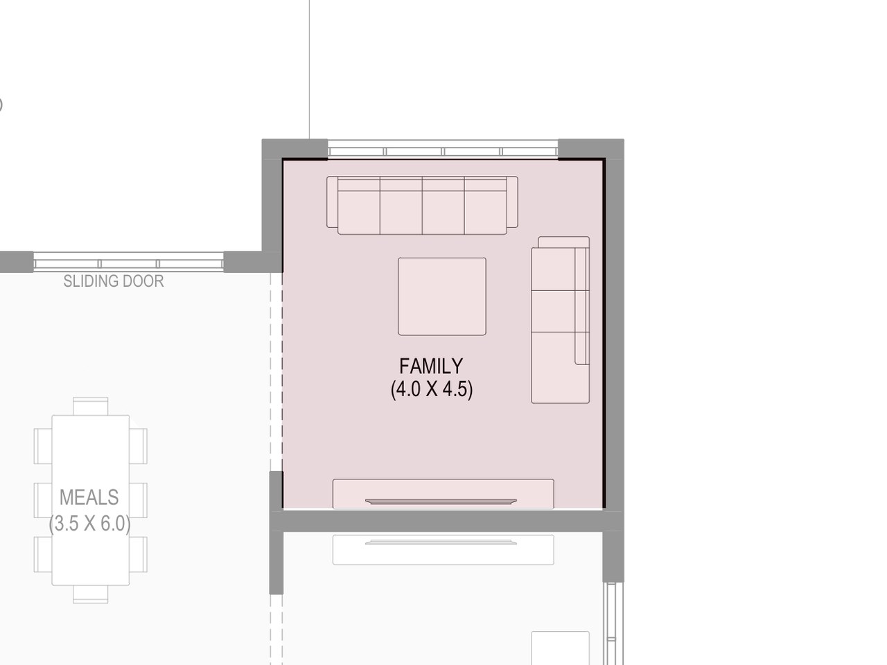 Family Room, on the plan