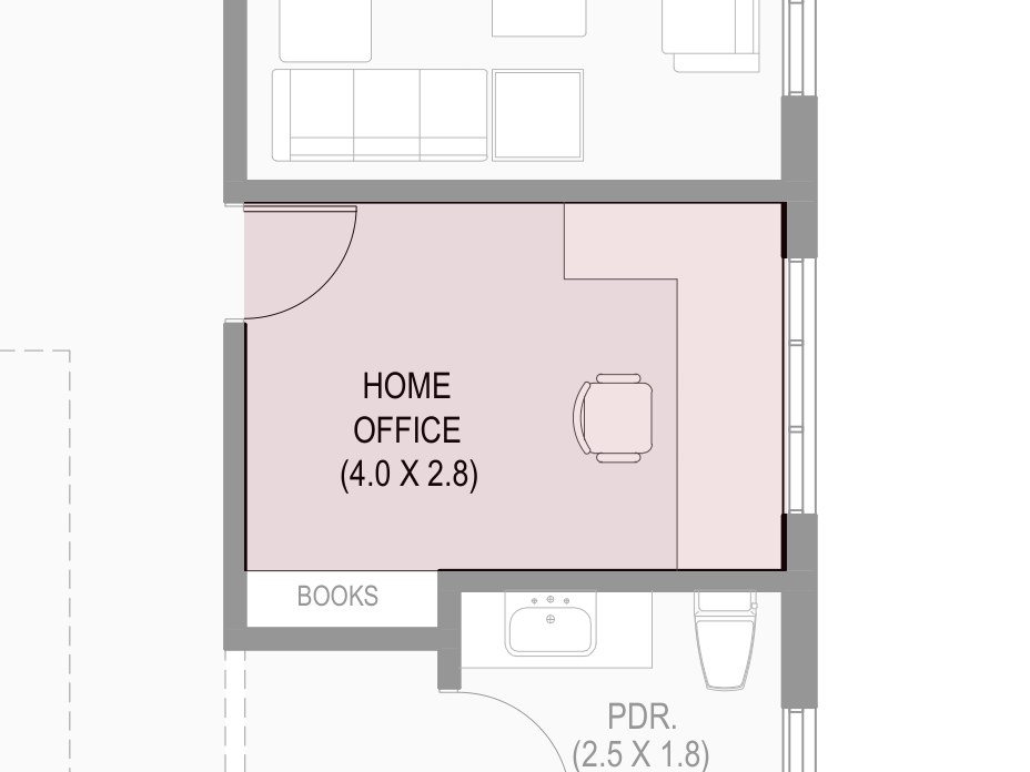 Home Office, on the plan