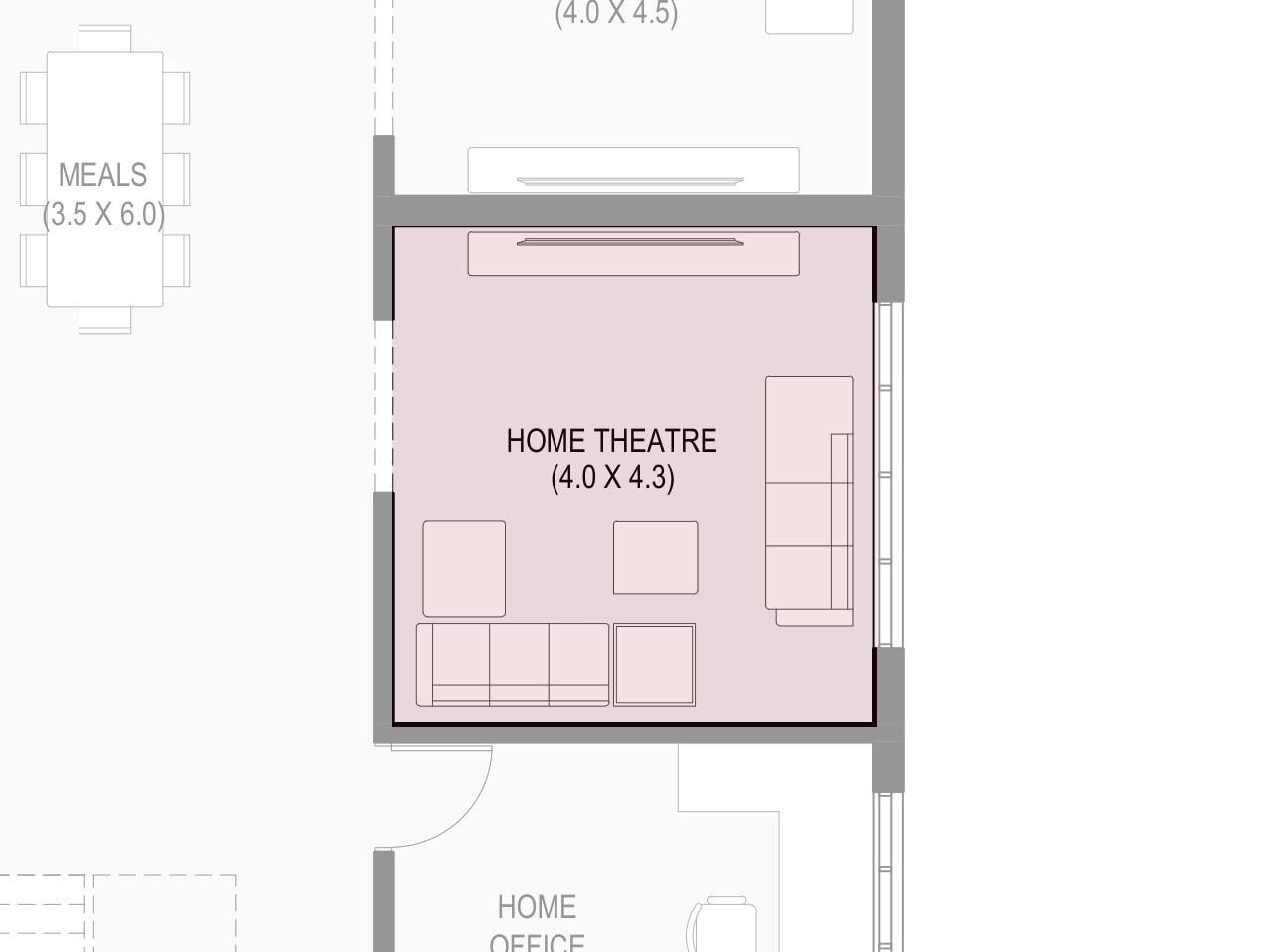 Home Theatre, on the plan