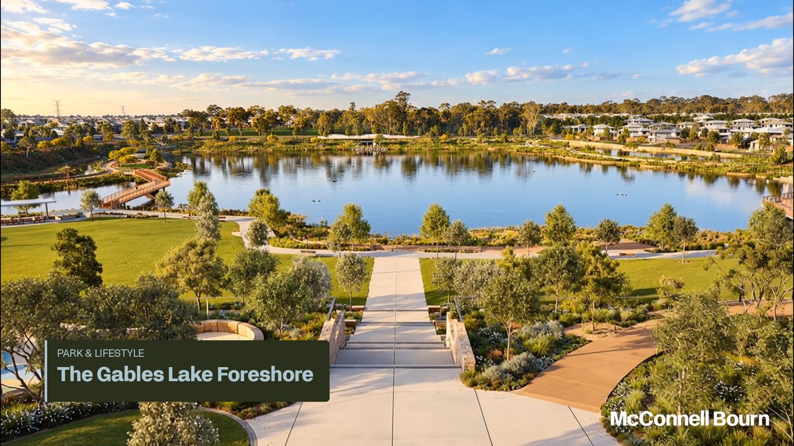 The Gables Lake Foreshore, in the film